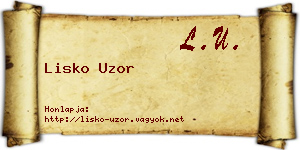 Lisko Uzor névjegykártya